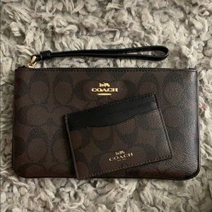 Coach Wristlet with matching wallet